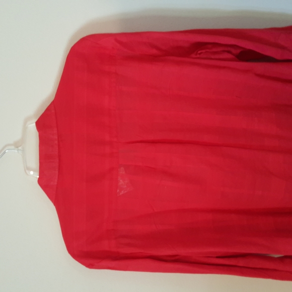 Woman Within Sheer Red Shirt - Picture 5 of 7